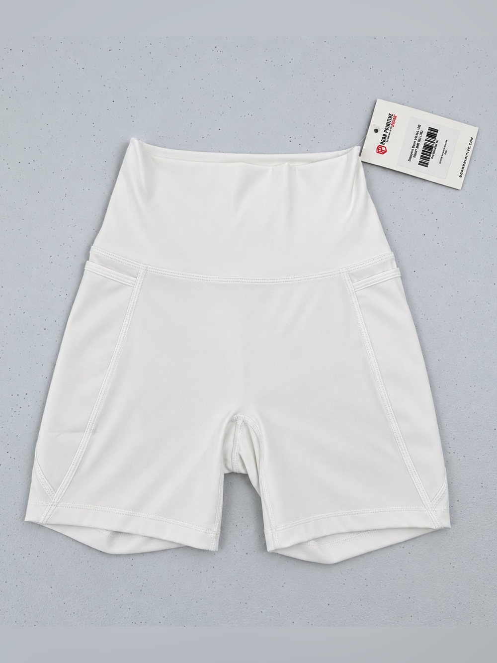 NWT Born Primitive Eccentric Shorts Women’s XS White 5” High Rise Workout Shorts